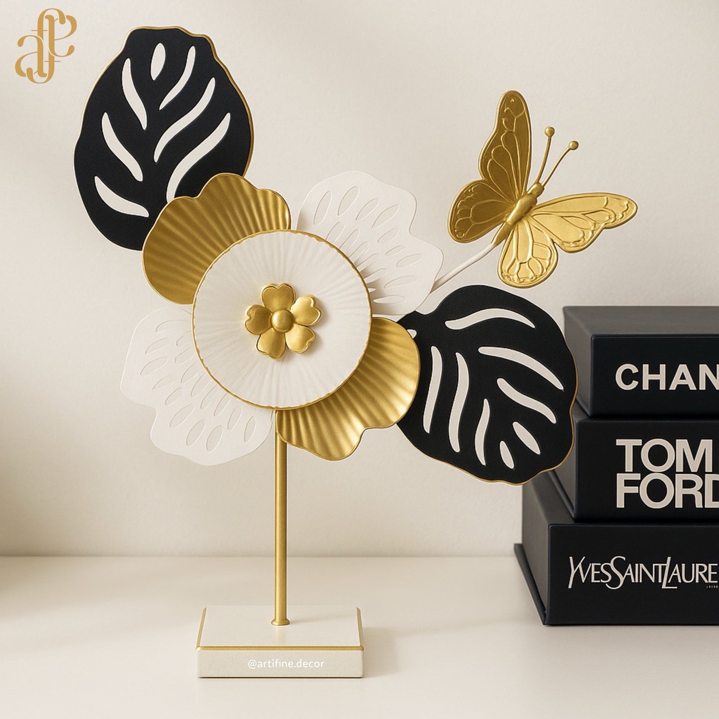 Golden Butterfly Bloom Sculpture