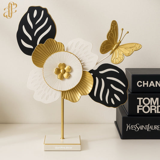 Golden Butterfly Bloom Sculpture