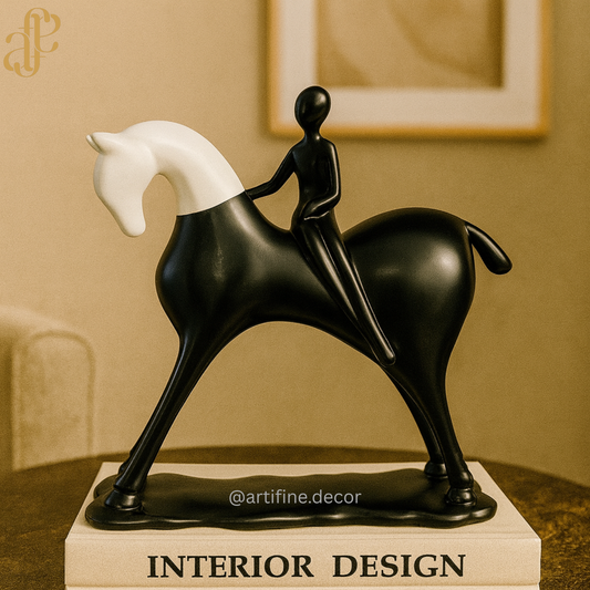 Equestrian Harmony Sculptures – Black & White