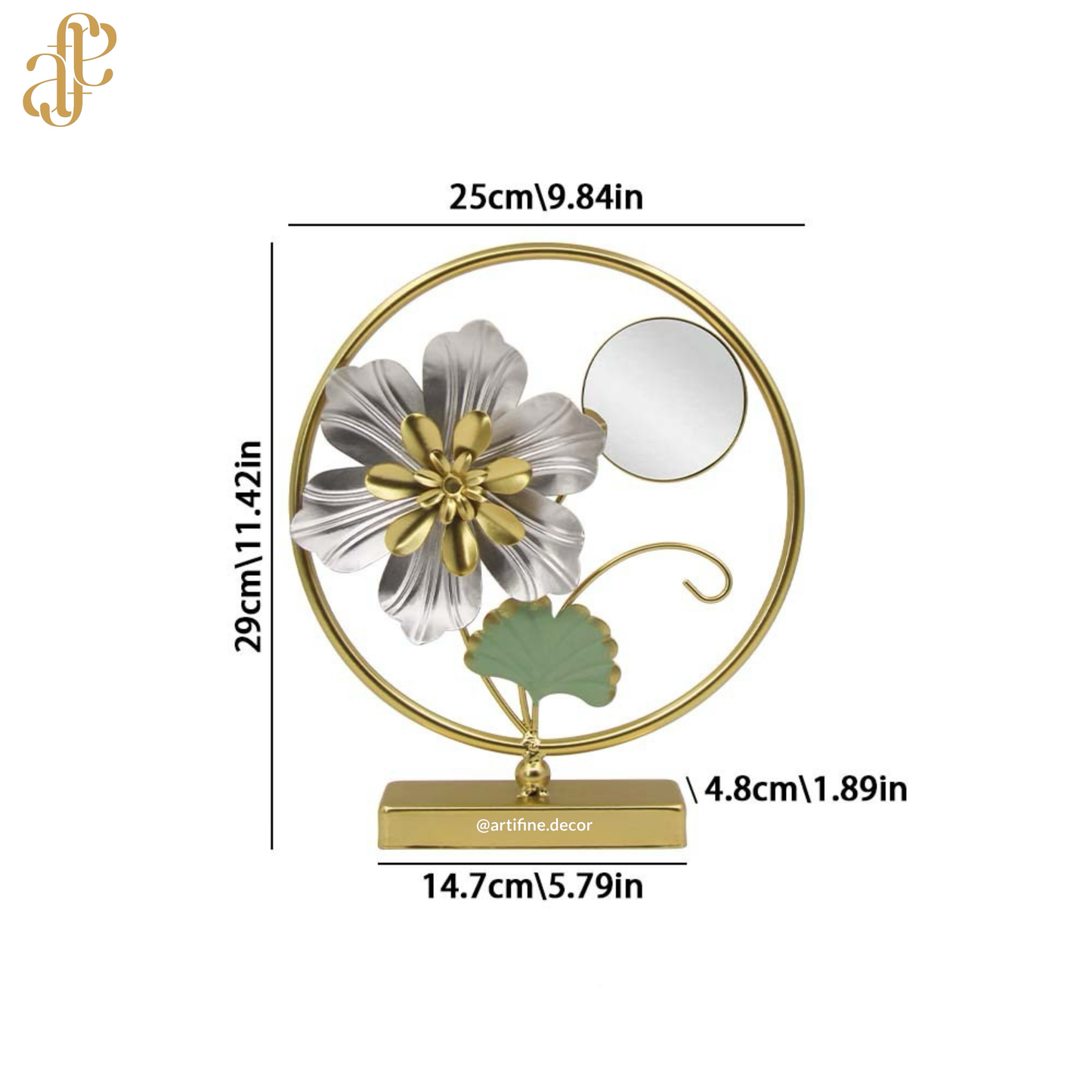 Golden Floral Harmony Sculpture