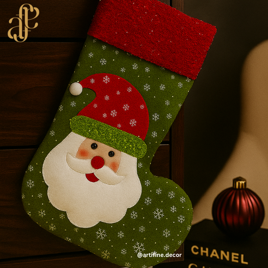 Green Santa Christmas Stocking! ❤️🧦