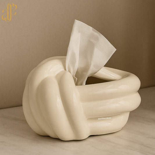 Knot Ceramic Tissue Box
