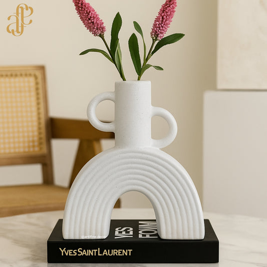 Arch Ceramic Vase – Sculptural Modern Minimalist Decor