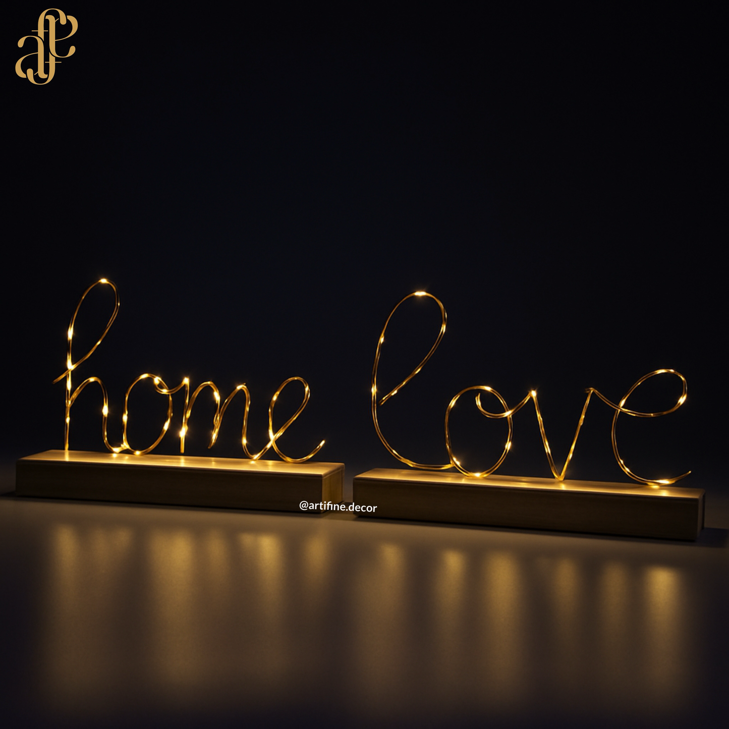 LOVE & HOME LED Word Light Décor – Set of 2