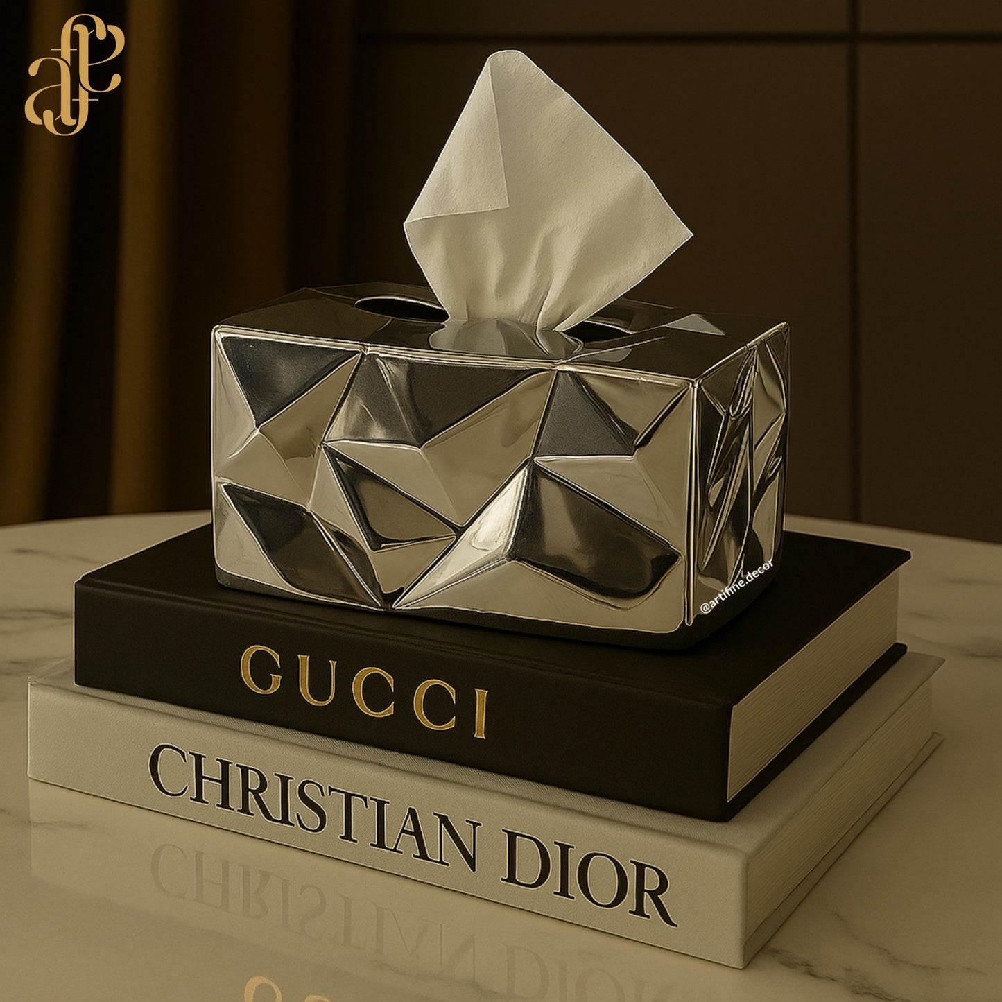 Geometric Ceramic Tissue Box – Luxe Edition