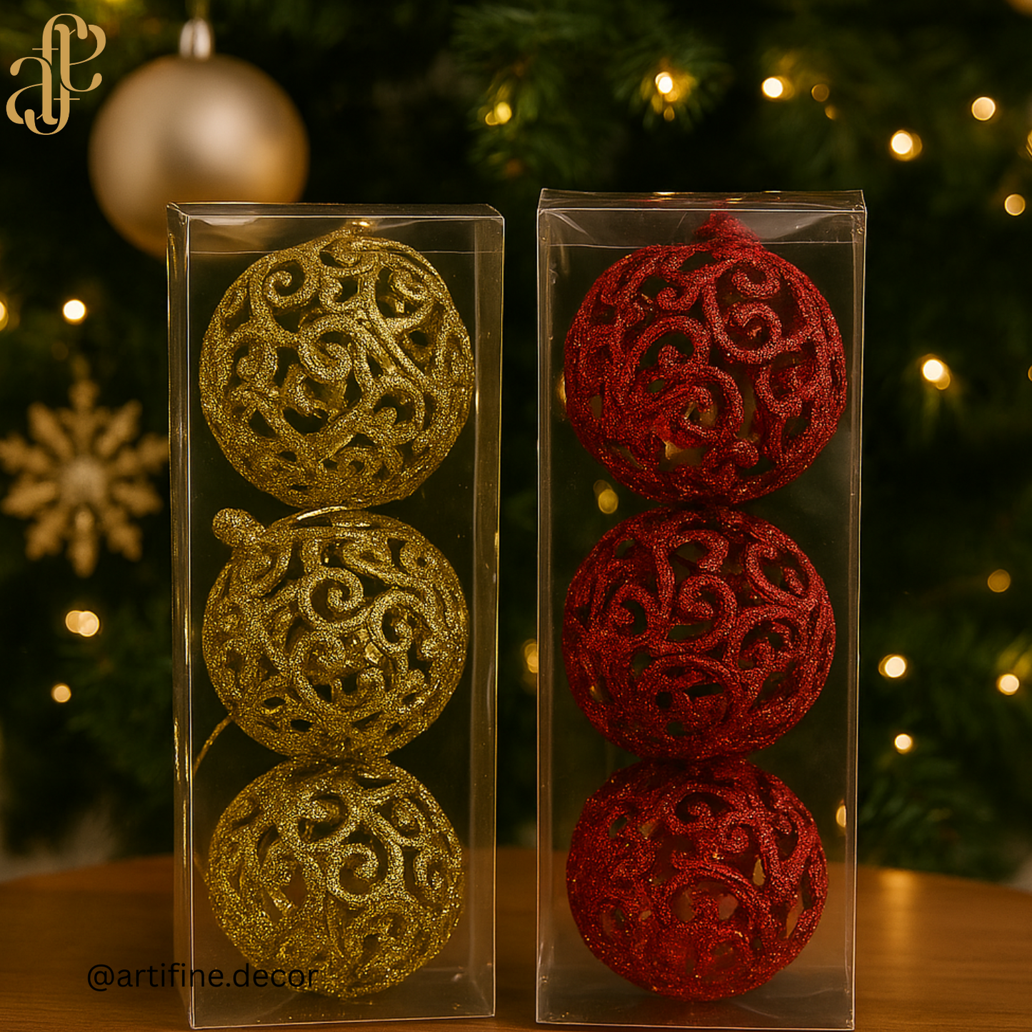 🎄 Christmas Ornament Set – Elegant, Sparkling & Festive