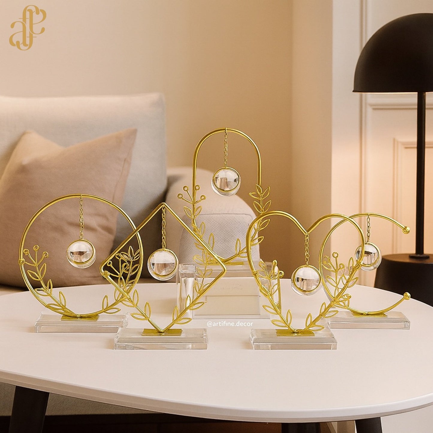 Golden Balance Crystal Sculpture Collection