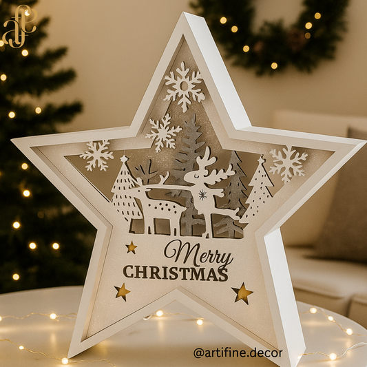 ⭐ Christmas Star Light Décor – Sparkly, Elegant & Full of Holiday Magic