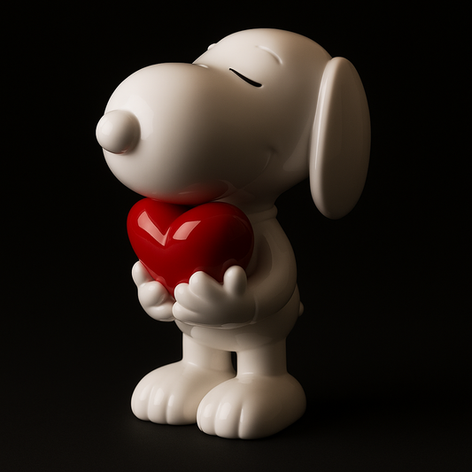 Snoopy With a Red Heart & Red Bunny