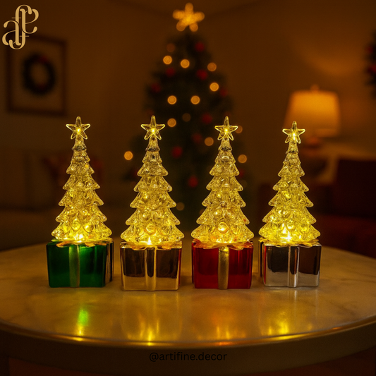 🎄 LED Christmas Tree Decor – Magical Glow for the Holidays Set of 4