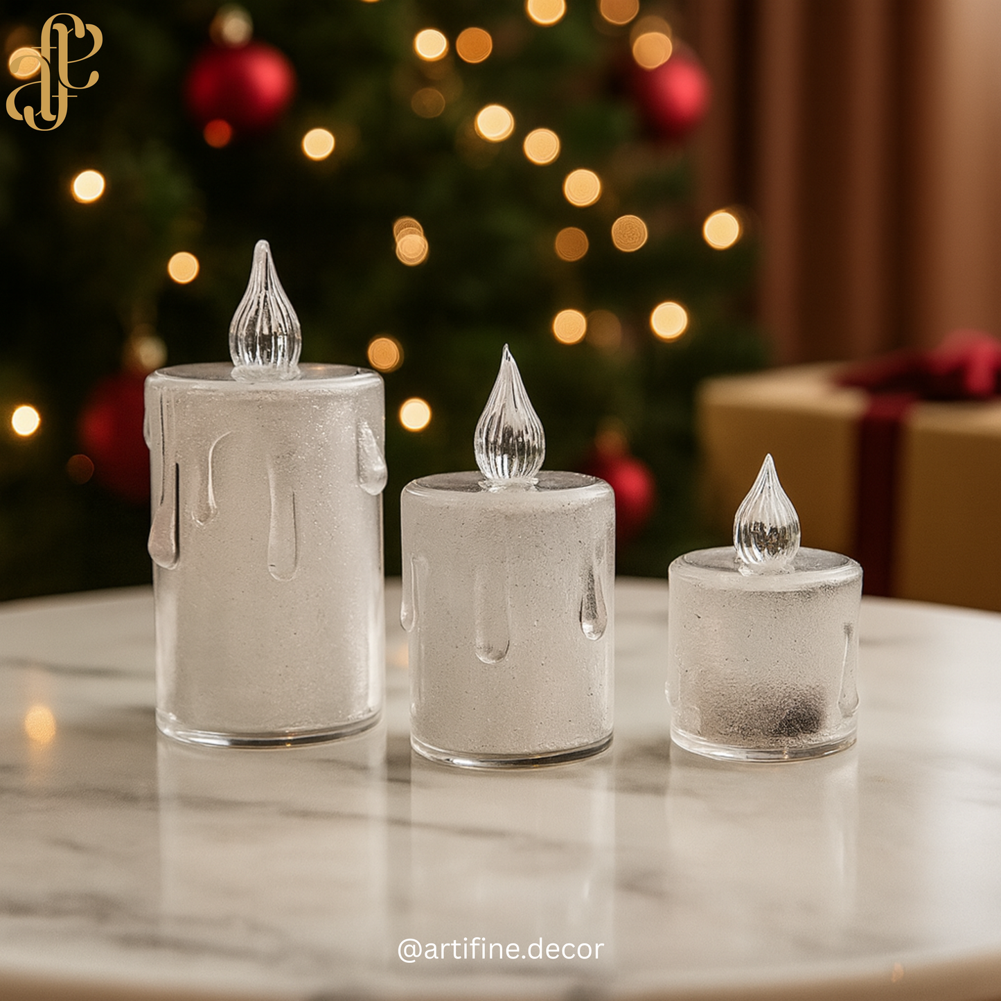 🕯️ Dripping LED Candle with Fairy Lights Set of 3
