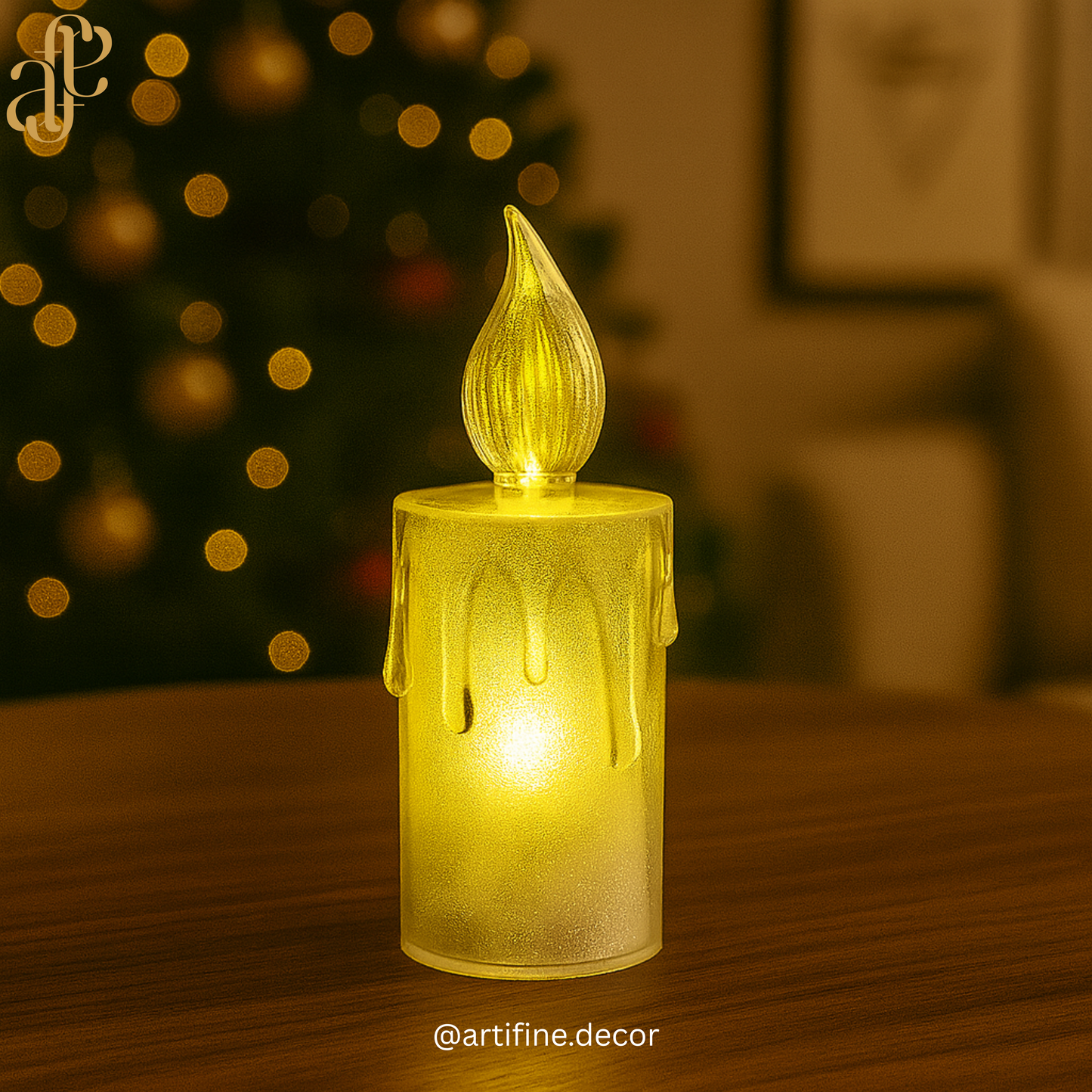 🕯️ Dripping LED Candle with Fairy Lights Set of 3