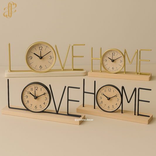 LOVE & HOME Table Clock Collection – Set of two
