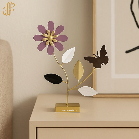 Butterfly Blossom Metal Sculpture