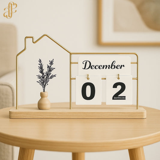 Home Calendar Wooden Décor
