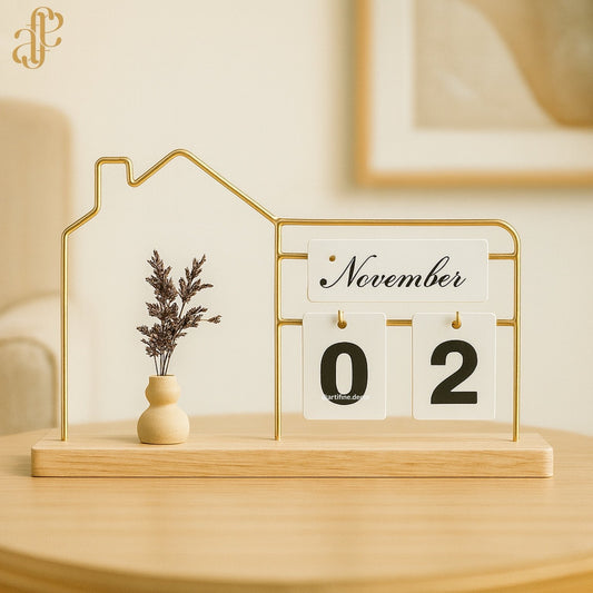 Home Calendar Wooden Décor