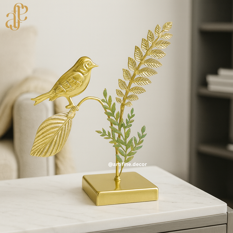 Golden Bird Harmony Sculpture