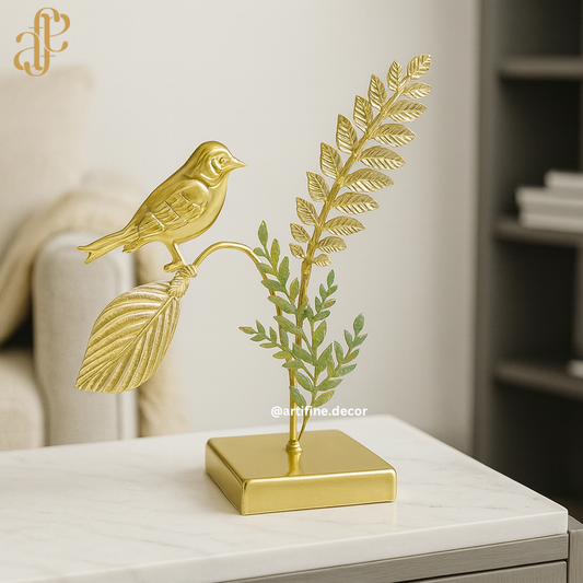 Golden Bird Harmony Sculpture