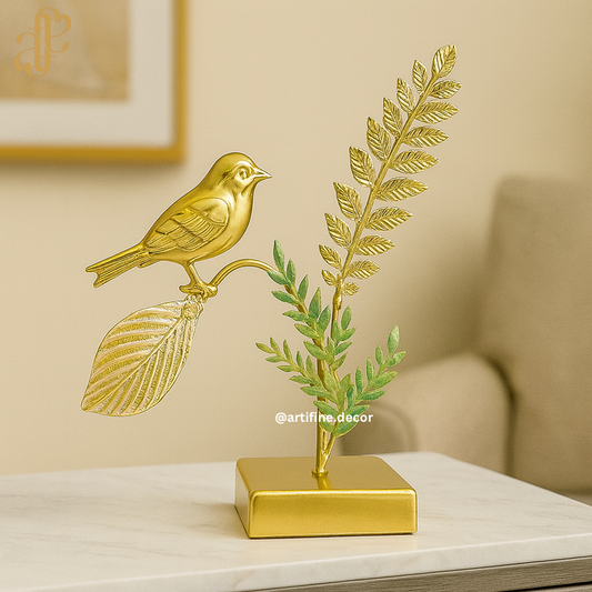 Golden Bird Harmony Sculpture
