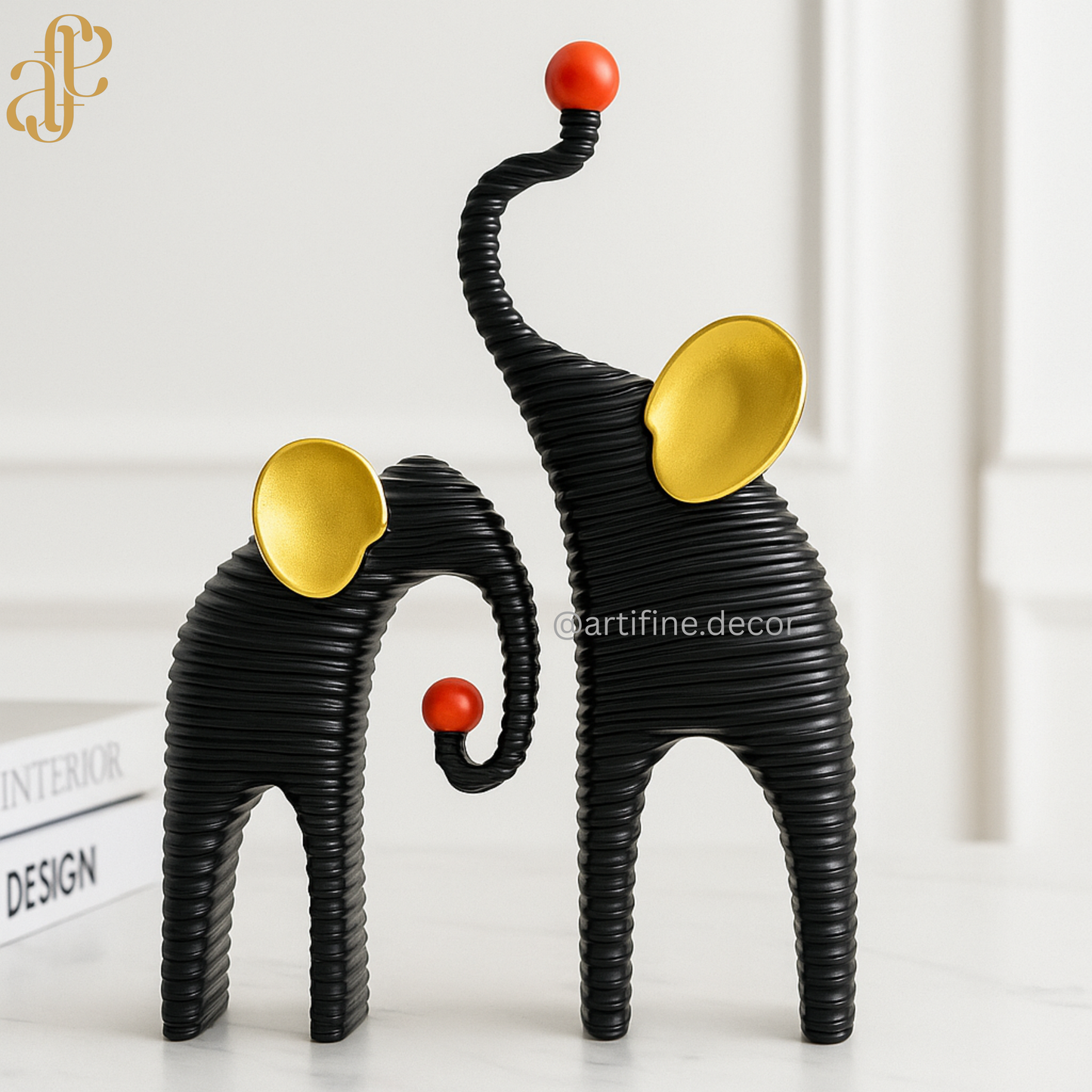 Modern Elephant Sculptures – Available in White & Black