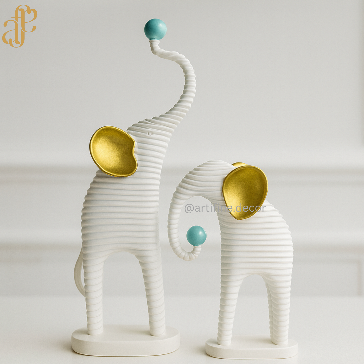 Modern Elephant Sculptures – Available in White & Black
