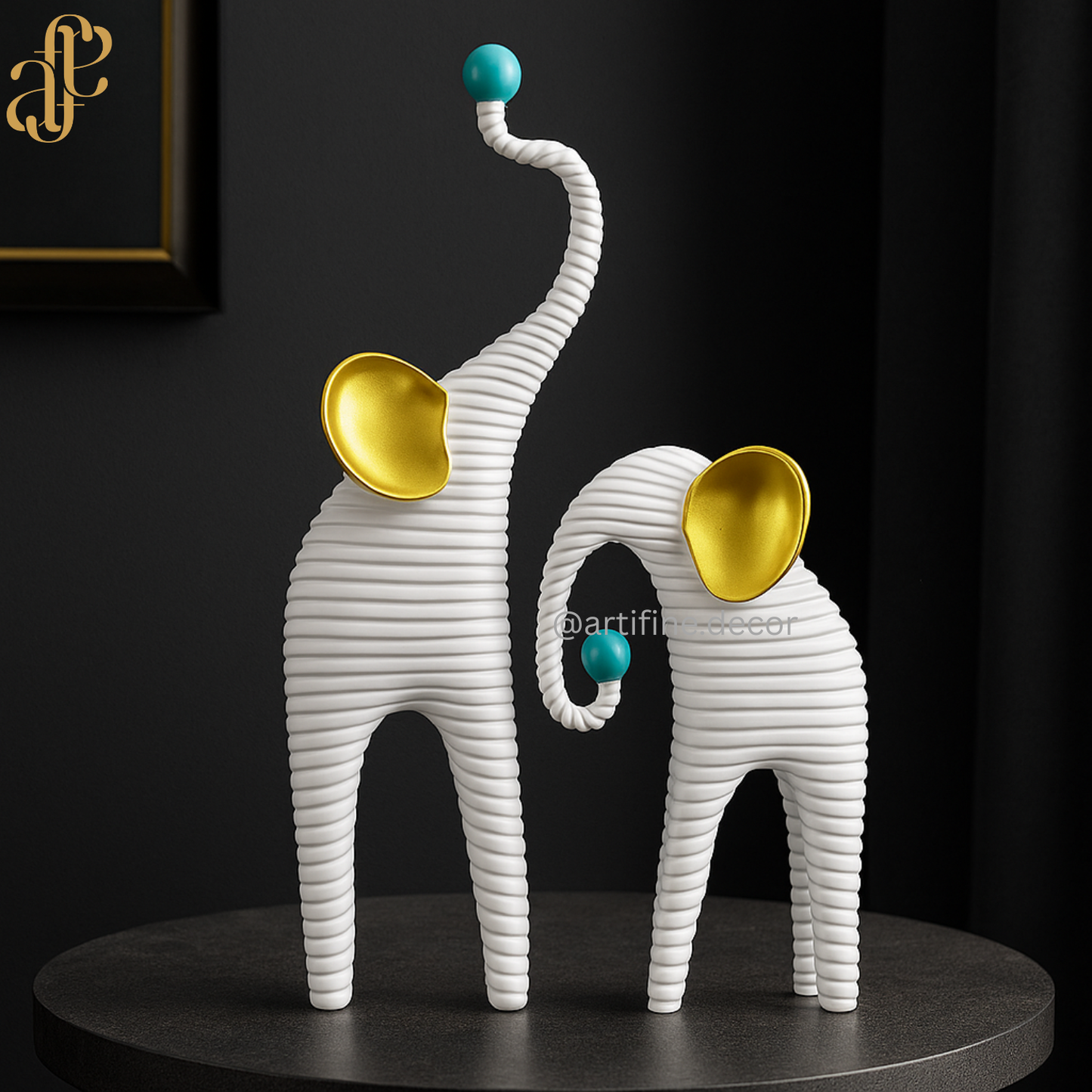 Modern Elephant Sculptures – Available in White & Black