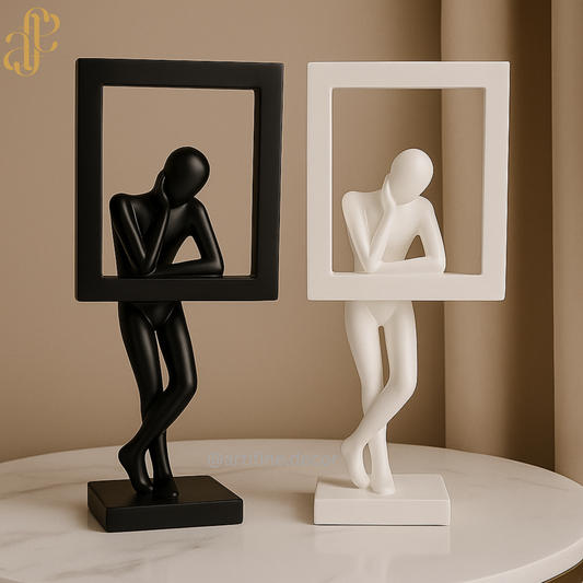 Abstract Frame Figure – Available in Black or White