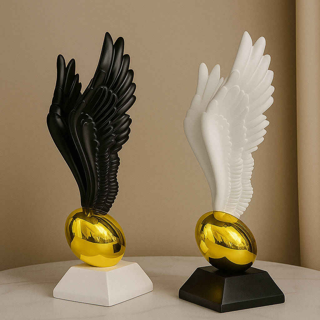 Golden Wing Sculptures – Black & White