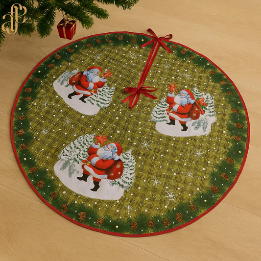 🎄 Christmas Tree Skirt – Festive Santa Design