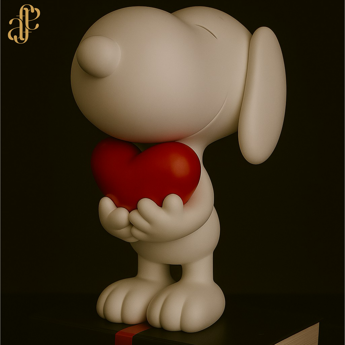 Love Pup- Snoopy Holding a Red Heart