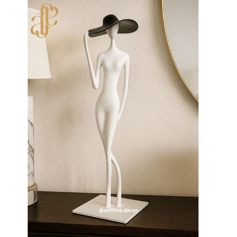 Elegant Lady Metal Figurine – Modern Sculptural Décor