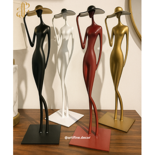 Elegant Lady Metal Figurine – Modern Sculptural Décor