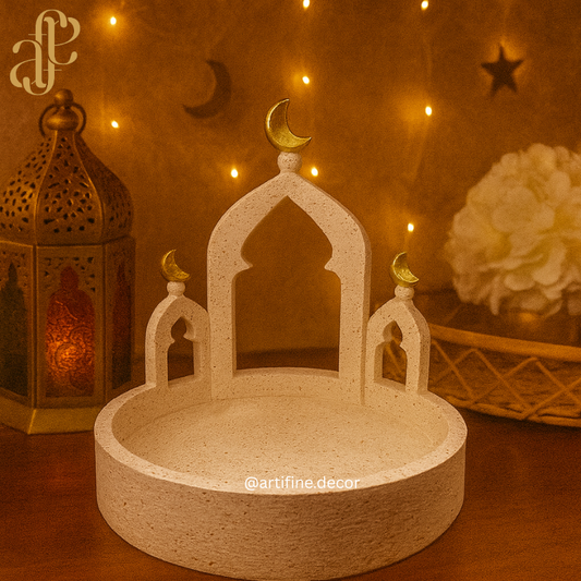 Rounded Platter with Minaret