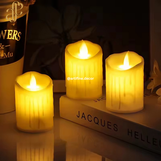 GlowLite LED Candle Set – Set of 3