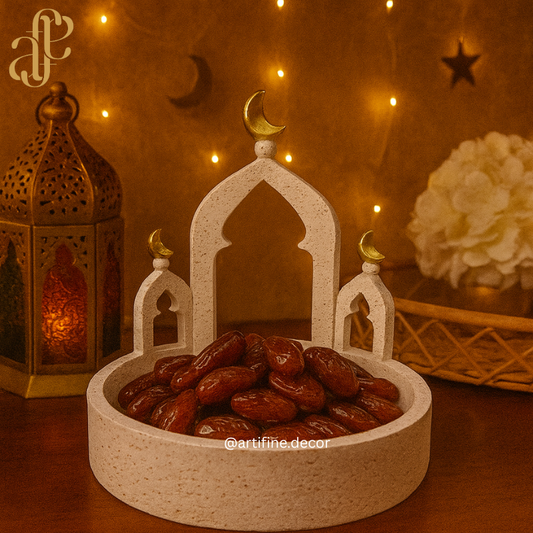 Rounded Platter with Minaret