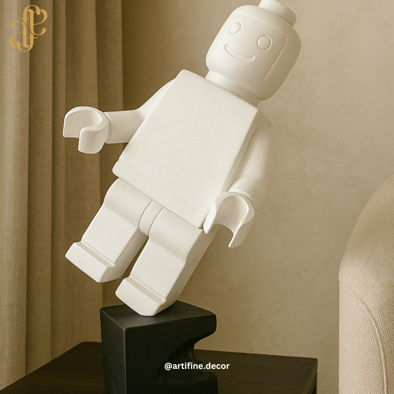 Modern Lego-Inspired Figures – Available in White or Black