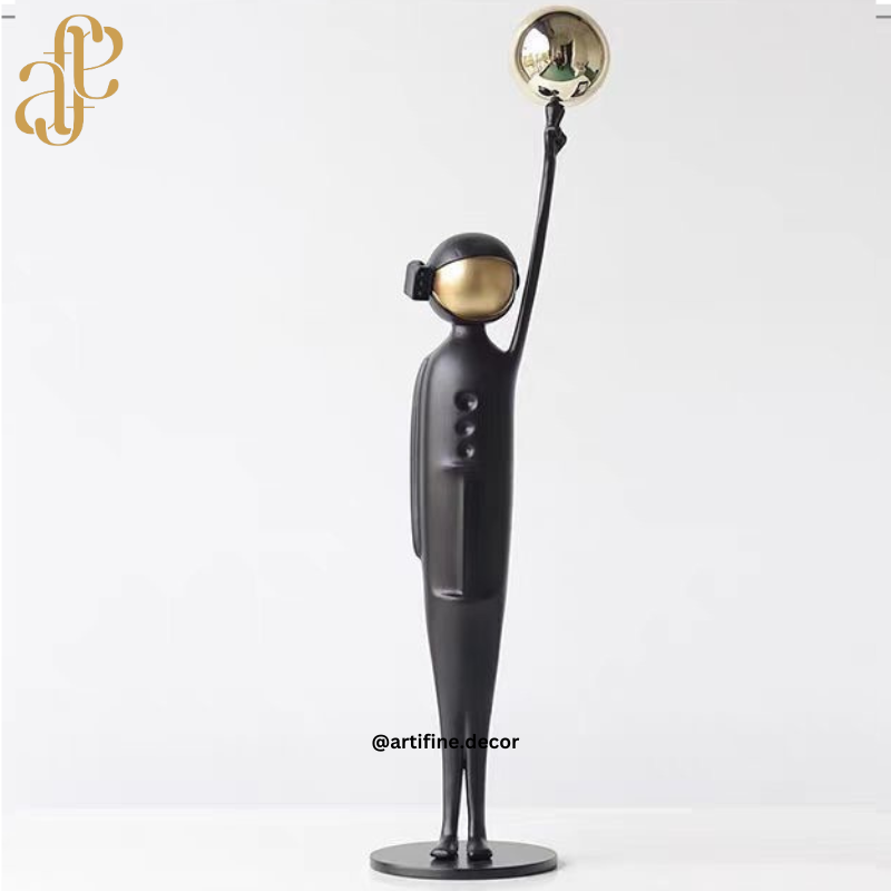 Luxury Black & Gold Abstract Metal Sculptures