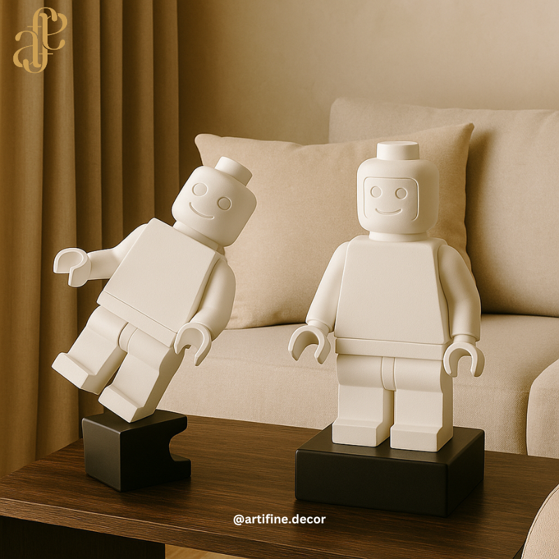 Modern Lego-Inspired Figures – Available in White or Black