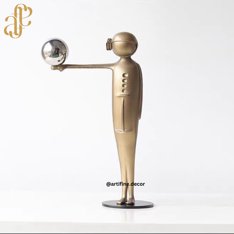 Luxury Bronze & Gold Abstract Metal Sculptures