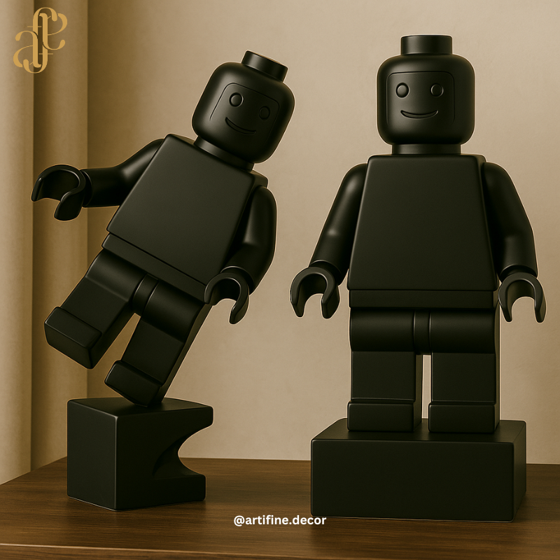 Modern Lego-Inspired Figures – Available in White or Black