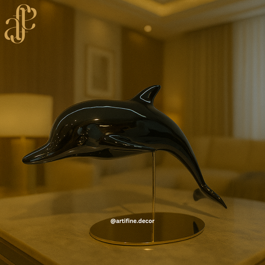 Modern Dolphin Sculpture – Elegant, Minimal & Luxurious