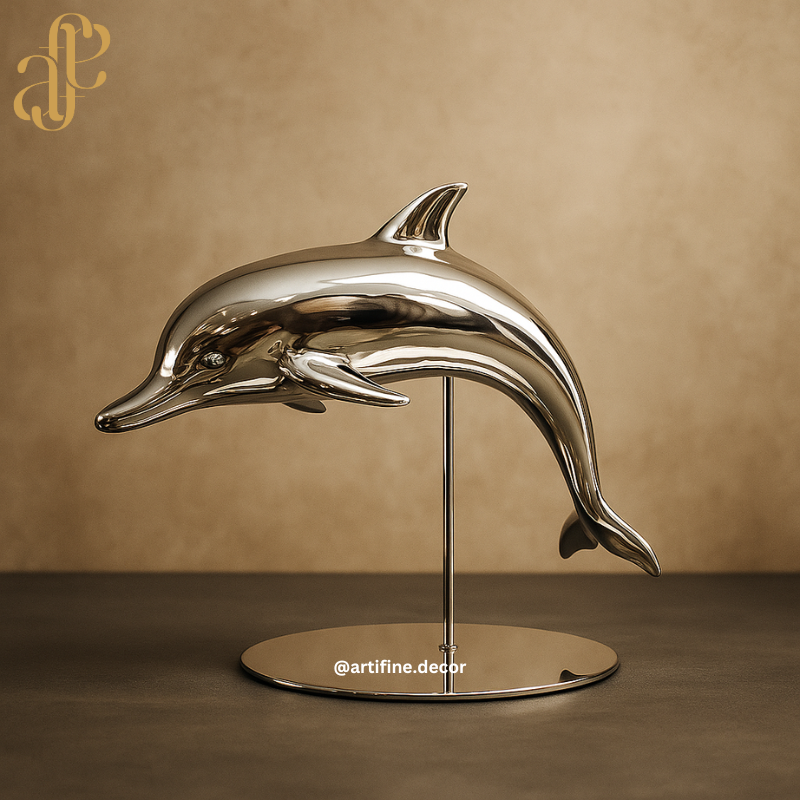 Modern Dolphin Sculpture – Elegant, Minimal & Luxurious