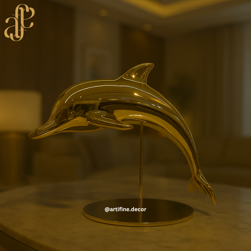Modern Dolphin Sculpture – Elegant, Minimal & Luxurious