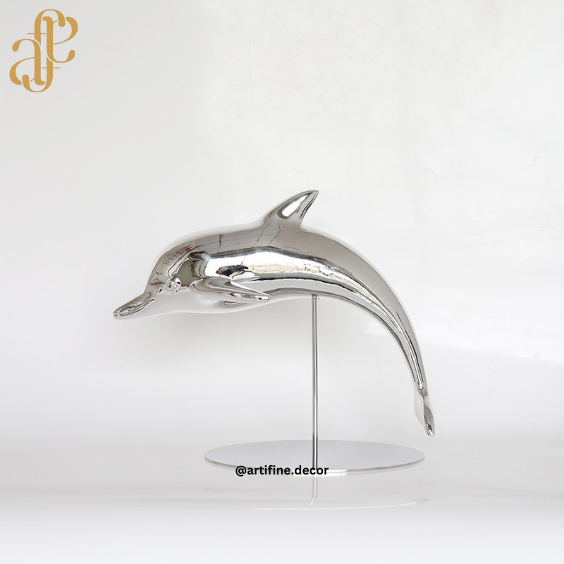 Modern Dolphin Sculpture – Elegant, Minimal & Luxurious