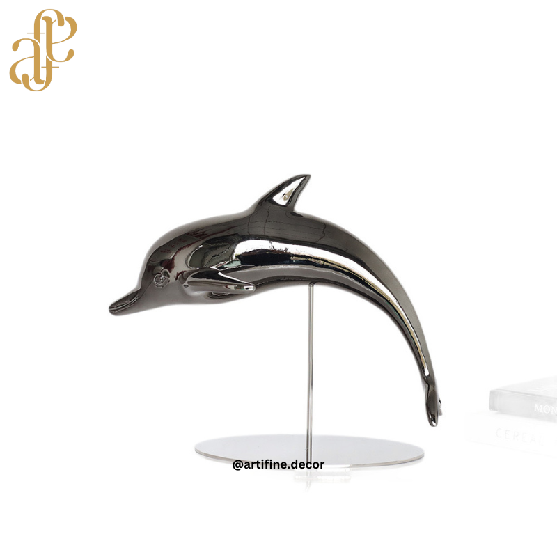 Modern Dolphin Sculpture – Elegant, Minimal & Luxurious