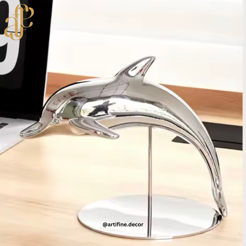 Modern Dolphin Sculpture – Elegant, Minimal & Luxurious