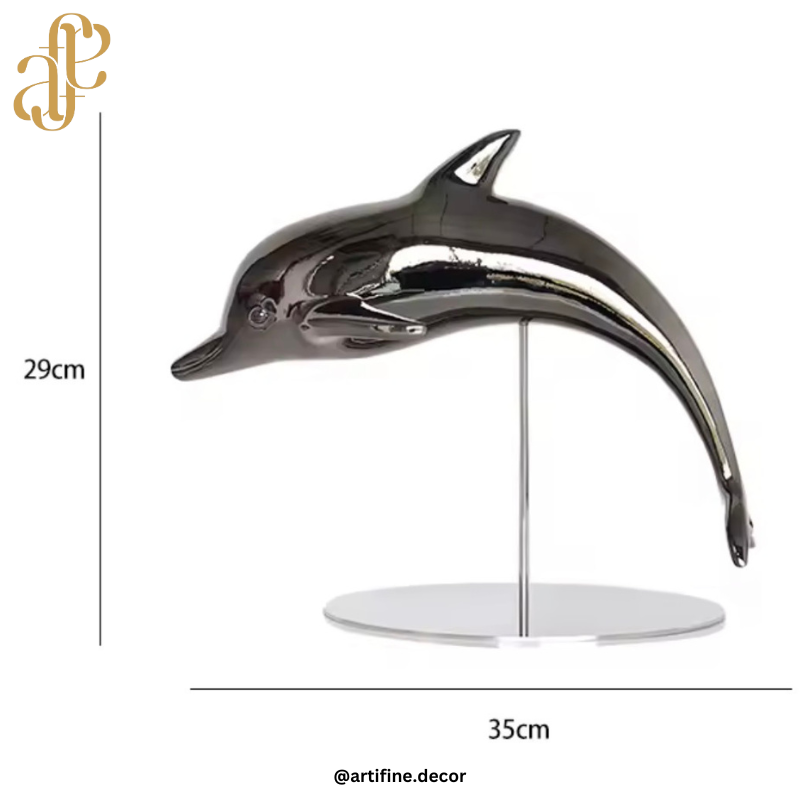 Modern Dolphin Sculpture – Elegant, Minimal & Luxurious
