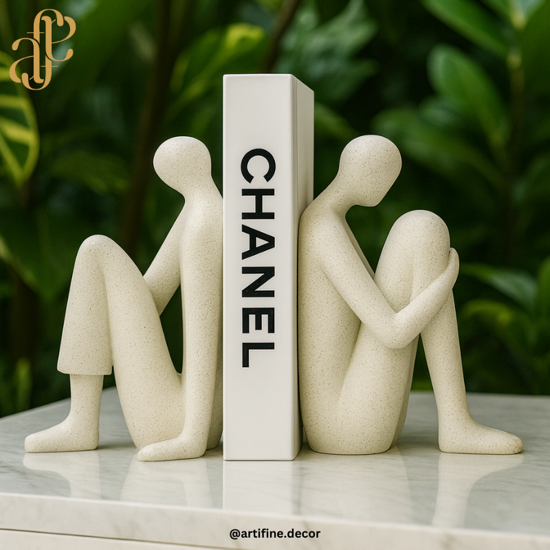 Minimalist Figurine Bookends – Modern & Artistic