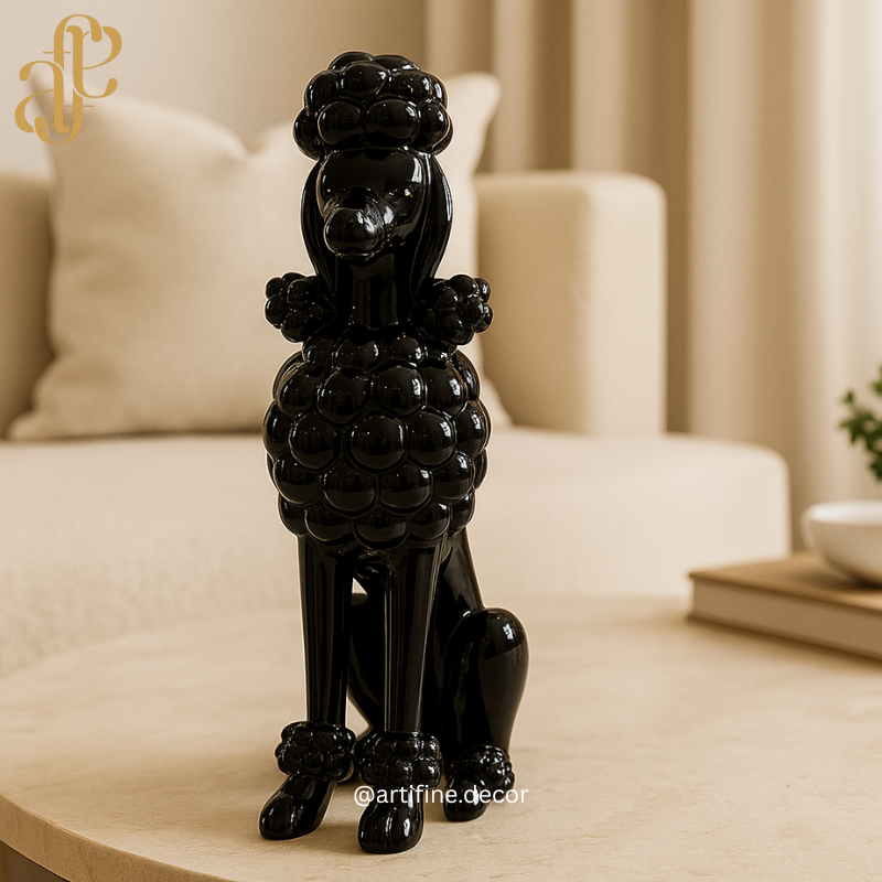 Modern Poodle Figurines – Bold, Chic & Decorative