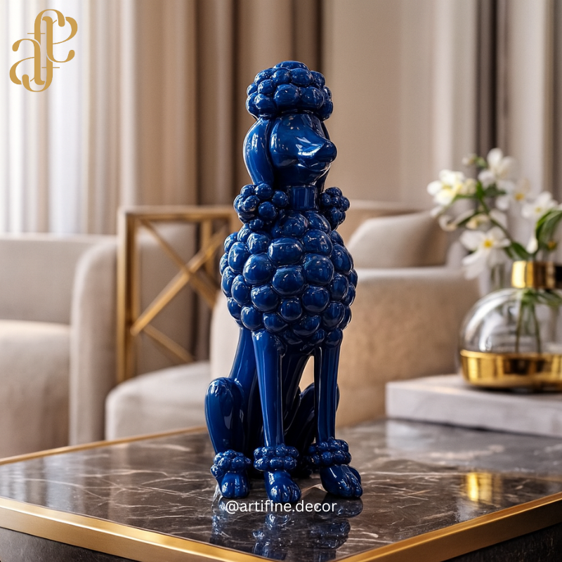 Modern Poodle Figurines – Bold, Chic & Decorative